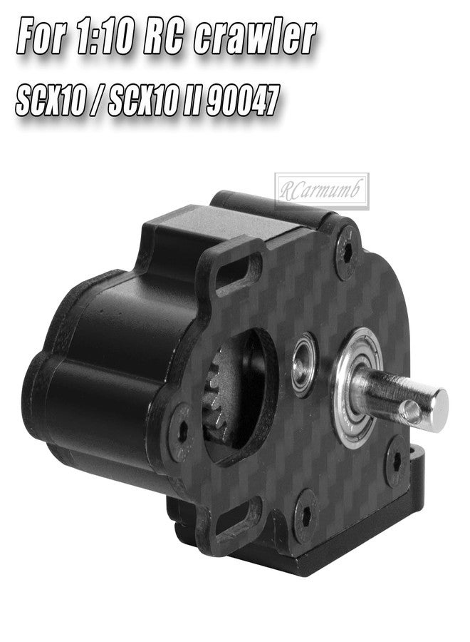 Rcarmumb Center Transmission Gearbox Upgrades Part for 1/10 RC Crawler car Axial SCX10 SCX10 ii 90047 Wraith,Aluminum LCG Middle Transmission Gearbox Hops up,Black - Image 2